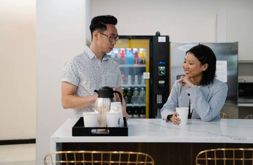 Vending machines placed in office break rooms and lobbies